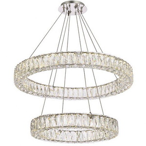 Collins Ride - 2 LED Chandelier In Modern Style-12 Inches Tall and 28 Inches Wide - 1305270