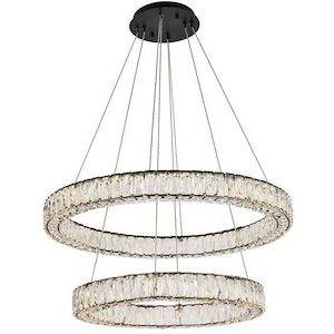 Collins Ride - 2 LED Chandelier In Modern Style-12 Inches Tall and 32 Inches Wide - 1305383
