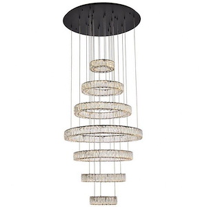 Collins Ride - 7 LED Chandelier In Modern Style-38 Inches Tall and 34 Inches Wide - 1305409
