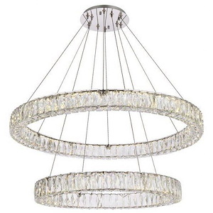 Collins Ride - 2 LED Chandelier In Modern Style-12 Inches Tall and 36 Inches Wide - 1305157