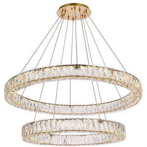 Collins Ride - 2 LED Chandelier In Modern Style-12 Inches Tall and 36 Inches Wide - 1305157