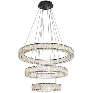 Collins Ride - 3 LED Chandelier In Modern Style-21 Inches Tall and 32 Inches Wide - 1305304