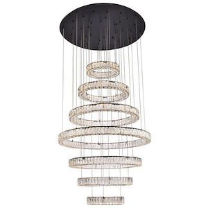 Collins Ride - 7 LED Chandelier In Modern Style-38 Inches Tall and 40 Inches Wide - 1305207