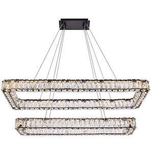 Collins Ride - 2 LED Rectangular Pendant In Modern Style-12 Inches Tall and 18 Inches Wide - 1305341
