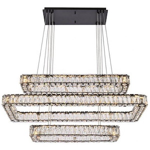 Collins Ride - 3 LED Rectangular Pendant In Modern Style-21 Inches Tall and 18 Inches Wide - 1305280