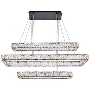 Collins Ride - 3 LED Rectangular Pendant In Modern Style-21 Inches Tall and 19 Inches Wide - 1305220