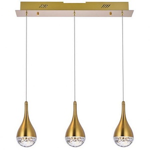 Copper Beech Covert - 15W 3 LED Pendant In Modern Style-9 Inches Tall and 4.5 Inches Wide - 1305347