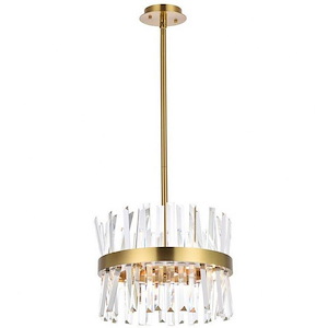 Drayton Mill - 8 Light Round Pendant In Modern Style-12 Inches Tall and 16 Inches Wide - 1305470