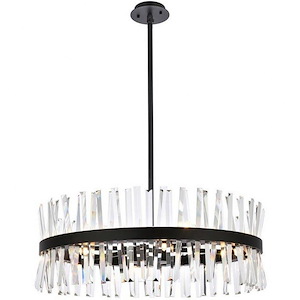 Drayton Mill - 16 Light Round Chandelier In Modern Style-12 Inches Tall and 32 Inches Wide - 1305183