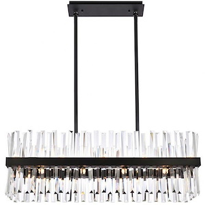 Drayton Mill - 20 Light Rectangular Chandelier In Modern Style-12 Inches Tall and 12 Inches Wide - 1305471