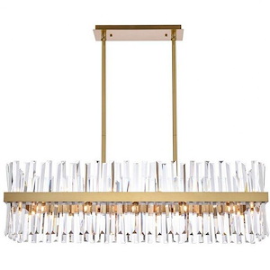Drayton Mill - 24 Light Rectangular Chandelier In Modern Style-12 Inches Tall and 12 Inches Wide - 1305184