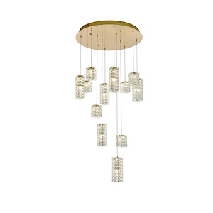 Chalky Lane - 52W 12 LED Pendant-9.5 Inch Tall and 28 Inch Wide - 1382174