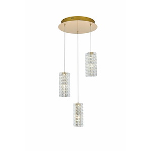 Chalky Lane - 15W 3 LED Pendant-9.5 Inch Tall and 16 Inch Wide - 1382176