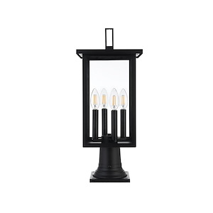 Francis Firs - 4 Light Outdoor Post Mount-21 Inch Tall and 9 Inch Wide - 1382373