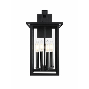 Francis Firs - 4 Light Outdoor Wall Sconce-17 Inch Tall and 9 Inch Wide - 1382376