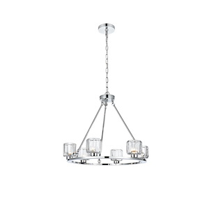 Chalk Leaze - 6 Light Chandelier-22 Inch Tall and 26 Inch Wide - 1382233