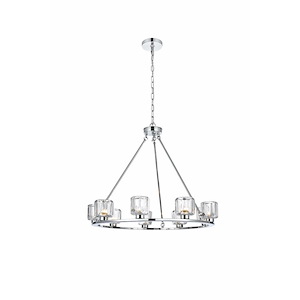 Chalk Leaze - 9 Light Chandelier-27 Inch Tall and 32 Inch Wide - 1382234