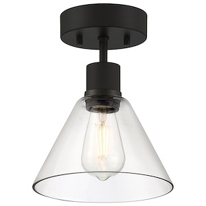 Risir Avenue 9W 1 LED 11 Inch Length Steel Semi Flush Mount - 1416084