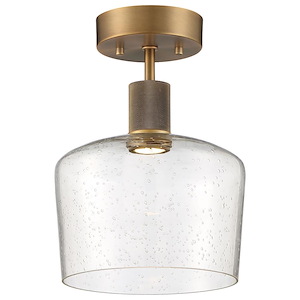 Risir Avenue 9W 1 LED 9 Inch Wide Semi Flush Mount - 1416085