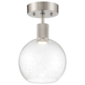 Risir Avenue 1 Light 7.5 Inch Wide Steel Semi Flush Mount - 1416092