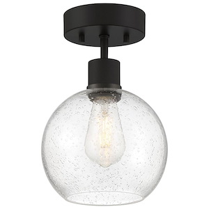Risir Avenue 1 Light 12 Inch Length Steel Semi Flush Mount - 1416096