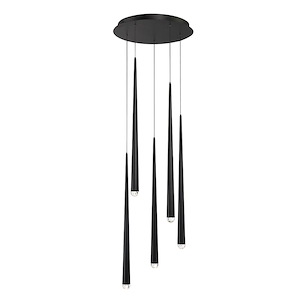Brendon Meadow-38W 5 LED Round Chandelier in Modern Style-17 Inches Wide by 28 Inches High - 1387182