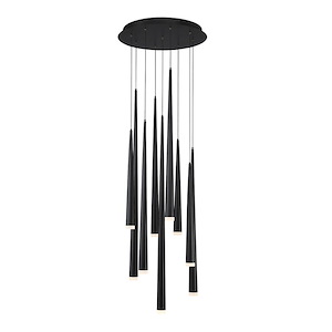 Brendon Meadow-68W 9 LED Round Chandelier in Modern Style-17 Inches Wide by 28 Inches High - 1387185