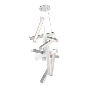 Forth Croft-30W 12 LED Vertical Chandelier in Mid-Century Modern Style-23 Inches Wide by 49 Inches High - 1387196