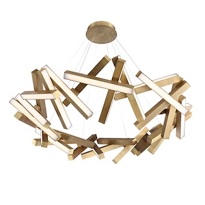 Forth Croft-60W 31 LED Round Chandelier in Mid-Century Modern Style-61 Inches Wide by 15 Inches High - 1387199