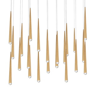 Brendon Meadow-173W 23 LED Linear Chandelier in Modern Style-12 Inches Wide by 37 Inches High - 1387178