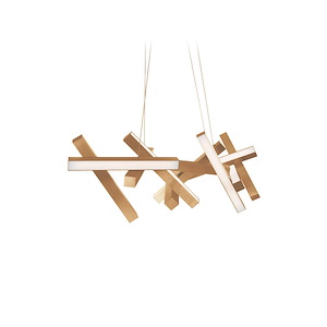 Forth Croft-30W 11 LED Linear Chandelier in Mid-Century Modern Style-21.25 Inches Wide by 19.5 Inches High - 1387330