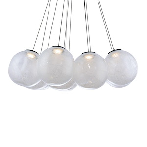 Attlee Wood - 84W 12 LED Pendant In Contemporary Style-10 Inches Tall and 36 Inches Wide - 1387384