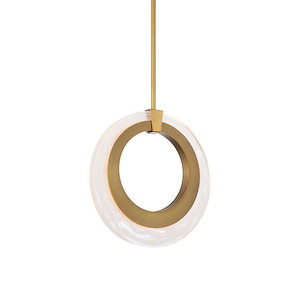 The Gateway - 15W 1 LED Mini Pendant In Transitional Style-10 Inches Tall and 0.88 Inches Wide - 1386957