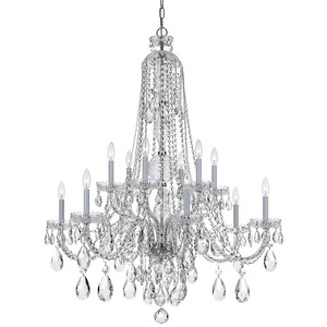 Crystal - Six Light Chandelier in Classic Style - 37.5 Inches Wide by 48 Inches High - 1151796