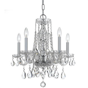 Crystal - Five Light Mini Chandelier in Classic Style - 18 Inches Wide by 20 Inches High - 1146893