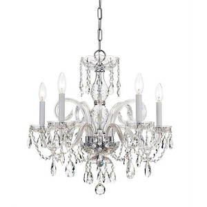 Crystal 5 Light Chandelier in Classic Style - 22 Inches Wide by 21 Inches High - 1149916