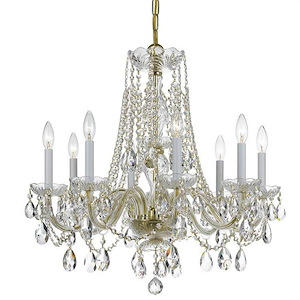 Crystal - Eight Light Chandelier in Classic Style - 26 Inches Wide by 26 Inches High - 1148792