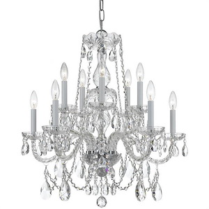 Crystal - Ten Light Chandelier in Classic Style - 26 Inches Wide by 26 Inches High - 1147278