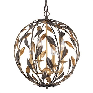 Crosby Lodge - 4 Light Chandelier in Traditional and Contemporary Style - 16 Inches Wide by 18.75 Inches High - 1146060