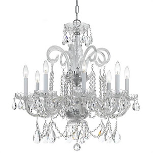 Crystal - Eight Light Chandelier in Classic Style - 27 Inches Wide by 27 Inches High - 1148710