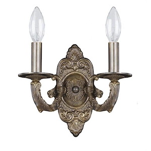 Queen Garth - Two Light Wall Sconce in Traditional and Contemporary Style - 10 Inches Wide by 9.5 Inches High - 1148123