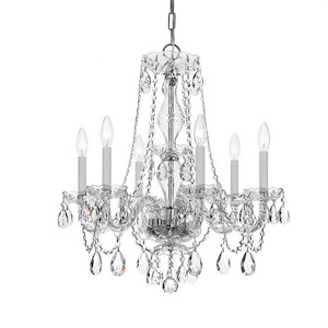Crystal - Six Light Chandelier in Classic Style - 23 Inches Wide by 25 Inches High - 1148056