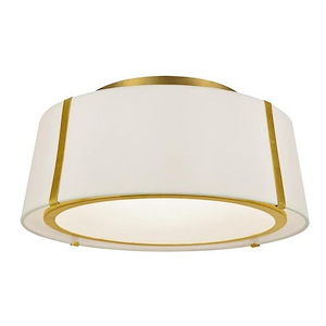 Nicholas Vale - Three Light Flush Mount in Traditional and Contemporary Style - 18 Inches Wide by 8 Inches High - 1153716