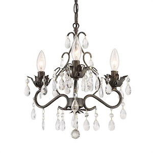 Queen Garth - 3 Light Mini Chandelier in Classic Style - 13 Inches Wide by 14 Inches High - 1147671