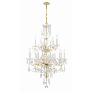 Lindsay Quadrant - 15 Light Chandelier In Traditional Style-43.75 Inches Tall and 32 Inches Wide - 1281114
