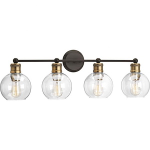 Howe By-Pass - 4 Light - Sphere Shade in Coastal style - 33.5 Inches wide by 10.88 Inches high - 1408442