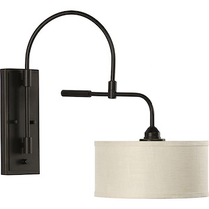 Hamilton Bank - Wall Brackets Light - 1 Light - Cylinder Shade in Farmhouse style - 12 Inches wide by 19.75 Inches high - 1408485