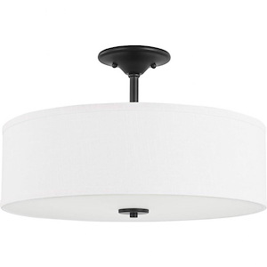 Mary Woodlands - 11.5 Inch Height - Close-to-Ceiling Light - 3 Light - Drum Shade - Line Voltage - Damp Rated - 1408056
