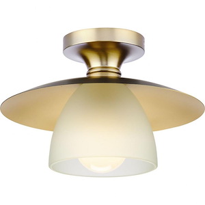 Fulford Ridings - 1 Light Semi-Flush Mount In Industrial Style-7.25 Inches Tall and 12 Inches Wide - 1407132