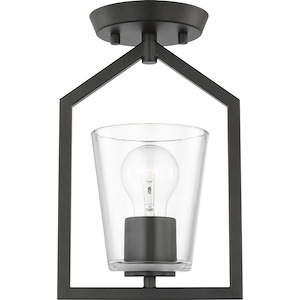 Seaforth Passage - 1 Light Semi-Flush Mount In Contemporary Style-11.62 Inches Tall and 5 Inches Wide - 1407264